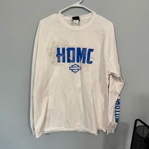 Harley Davidson Motorcycles White Long Sleeve Tee Shirt Men’s Size XL Spokane WA